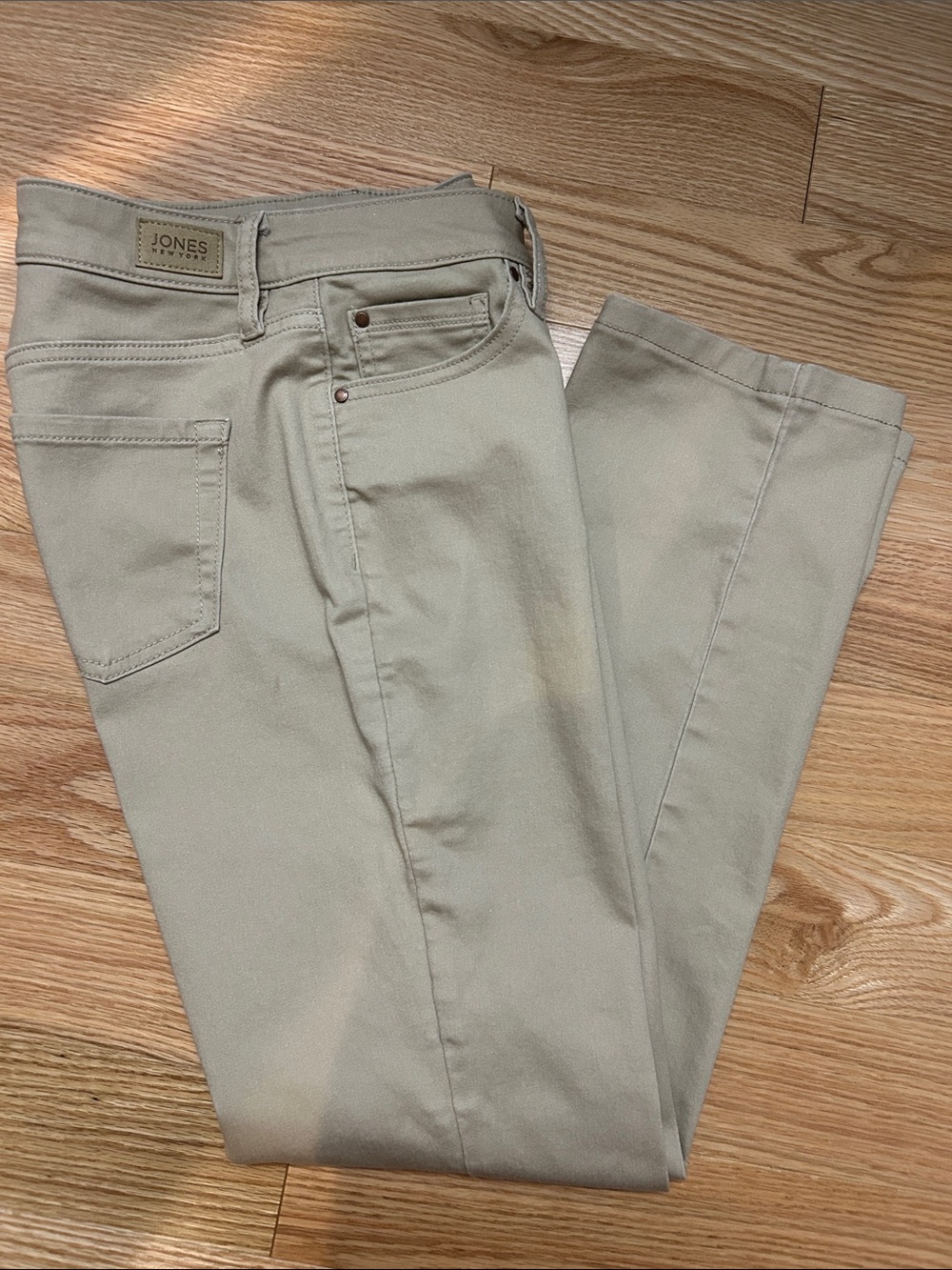 Jones New York Light Tan Straight-Leg Pants